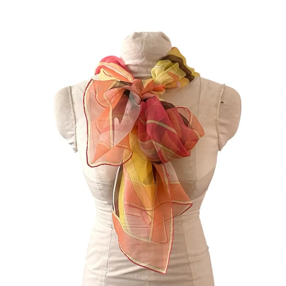 Emilio PUCCI silk chiffon scarf or stole - Picture 2 of 8